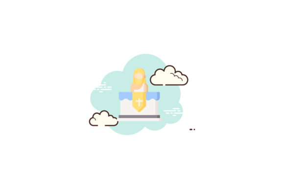 Easter Icon Jesus Altar Cloud White Graphics & Icons