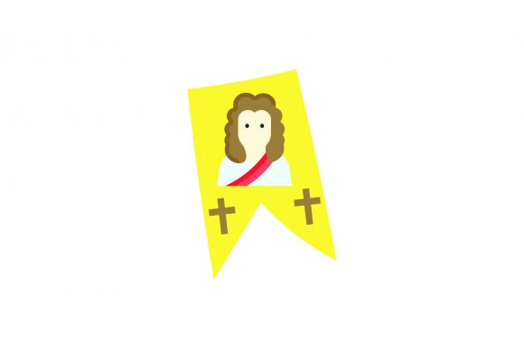 Flat Icon Easter Jesus Yellow Graphics & Illustrations