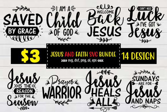 Jesus and Faith SVG Bundle for Crafts & Graphics