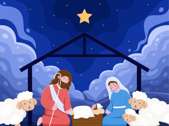 Jesus Christ Born in a Manger Graphics Review