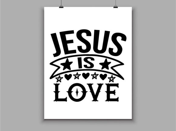 Jesus is Love Christian Craft: Graphics & Print Templates
