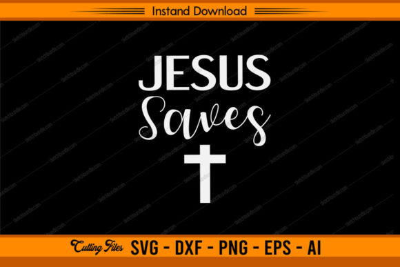Jesus Saves Graphics for Faith-Based Crafts